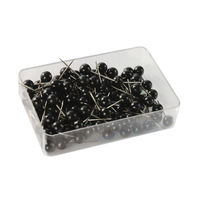 View more details about Black Spherical Plastic Map Pins, Pack of 100 | 26891