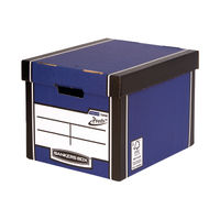 View more details about Fellowes Bankers Box Premium Presto Storage Box Blue/White (Pack of 10) 7260603