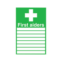 View more details about First Aiders (300 x 200mm) Safety Sign - FA01926S