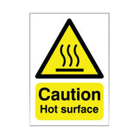 View more details about Caution Hot Surface A5 Self-Adhesive Safety Sign - HA04151S