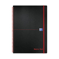 View more details about Black n' Red Wirebound Polypropylene Notebook 140 Pages A4 (Pack of 5) 100080166