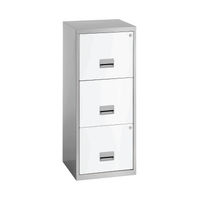 A4 3 DRW MAXI FILING CABINET SLV/WH