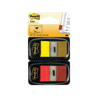 View more details about Post-it 25mm Red and Yellow Index Tabs, Pack of 100 | 680-RY2