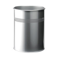 View more details about Durable Metal Waste Bin 15 Litre Silver 3300/23