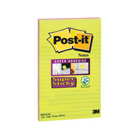 View more details about Post-it 127 x 203mm Ultra Super Sticky XXXL Lined Notes, Pack of 2 | 5845-SSEU