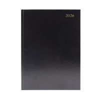 View more details about 5 Star Desk Diary 2 Day Per Page A5 Black 2026 KFA52BK26