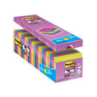 Post-It Assorted Super Sticky Notes (Pack of 24)