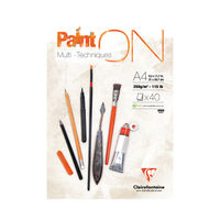 View more details about Clairefontaine Paint On Pad 250gsm Paper 40 Sheets A4 (Pack of 4) 96537C