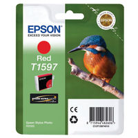 View more details about Epson T1597 Ink Cartridge Ultra Chrome Hi-Gloss2 Kingfisher Red C13T15974010