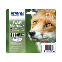 View more details about Epson T1285 Ink Cartridge DURABrite Ultra Fox Multipack CMYK C13T12854012