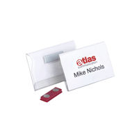 View more details about Durable Magnetic Name Badge 54x90mm Clear (Pack of 25) 8117/19