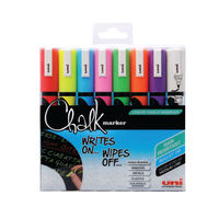 View more details about Uni-Ball UniChalk Chalk Marker Medium Assorted (Pack of 8) 153494341