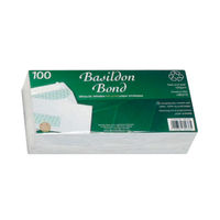 View more details about Basildon Bond White DL Window Envelopes 120gsm -  Pack of 100 - JDD80276