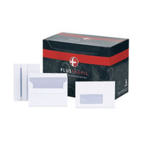 View more details about Plus Fabric White C6 Window Wallet Envelopes 120gsm, Pack of 500 - F22670