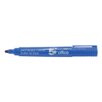 View more details about 5 Star Office Permanent Marker Xylene/Toluene-free Smear proof Bullet Tip 2mm Line Blue (Pack of 12)