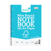 View more details about Silvine Envrio Wirebound Notebook A4 160 Pages (Pack of 5) FSCTW80