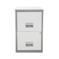 View more details about A4 2 Drawer Maxi Filing Cabinet Silver/White