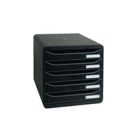 View more details about Exacompta Big Box + 5 Drawer Black 309714D