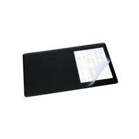 View more details about Durable Desk Mat with Clear Overlay 400 x 530mm Black 7202/01