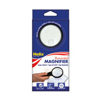 View more details about Helix Illuminated Magnifying Glass Hand Held 75mm Black MN1025