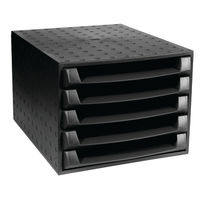 View more details about Forever 5 Drawer Set Black (W284 x D387 x H218mm) 221014D