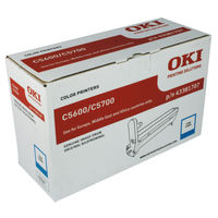 View more details about Oki C5600 Cyan Image Drum (20,000 Page Capacity) 43381707