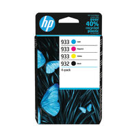 View more details about HP 932/933 Ink Cartridge Multipack CMYK 6ZC71AE