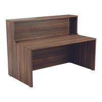 Jemini Reception Unit 1460x890x1165mm Dark Walnut KF818190. 