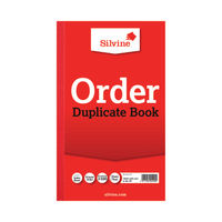 View more details about Silvine Carbon Order 210 x 127mm Duplicate Book, Pack of 6 - 610