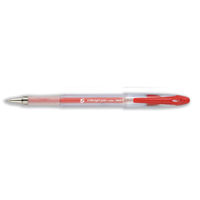 View more details about 5 Star Office Roller Gel Pen Clear Barrel 1mm Tip 0.5mm Line Red (Pack of 12)
