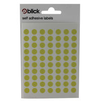 View more details about Blick Coloured Labels in Bags Round 8mm Dia 490 Per Bag Yellow (Pack of 9800) RS003458