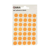 View more details about Blick Flourescent Labels in Bags Round 13mm Dia 140 Per Bag Orange (Pack of 2800) RS004356