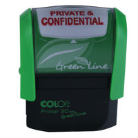 View more details about COLOP Green Line PRIVATE/CONFIDENTIAL Self-Inking Stamp - P20GLPRI