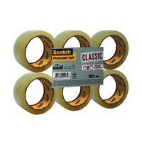 View more details about Scotch Clear Packaging Tape Polypropylene 50mmx66m (Pack of 6) C5066SF6