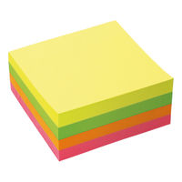 View more details about Sticky Notes Removable Cube Neon Rainbow 76x76mm 397980