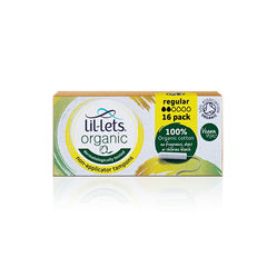 View more details about Lil-Lets Organic Non-Applicator Tampons Regular x16 (Pack of 12)