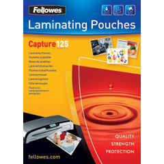 View more details about Fellowes 54 x 86mm Glossy Laminating Pouches (Pack of 100)