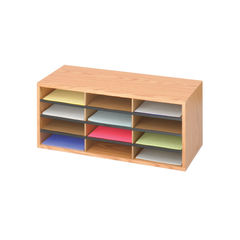 View more details about Safco 12 Compartment Oak Literature Organiser