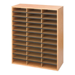 View more details about Safco Oak 36 Compartment Literature Organiser