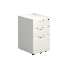 View more details about Jemini H690mm White 3 Drawer Under Desk Pedestal