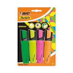 View more details about BIC Marking Highlighter Chisel Tip Assorted (Pack of 4)