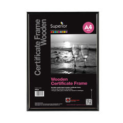 View more details about Stewart Superior Wooden A4 Black Certificate Frame