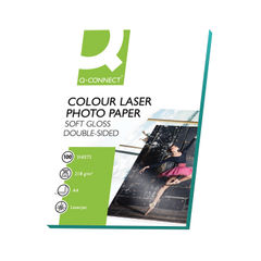 View more details about Q-Connect A4 White Soft Gloss Photo Paper 210gsm (Pack of 100)