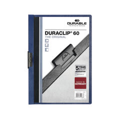 View more details about Durable Duraclip A4 Dark Blue 6mm Clip Folders (Pack of 25)