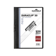 View more details about Durable Duraclip A4 Black 3mm Folder (Pack of 25)