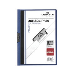 View more details about Durable 3mm Duraclip File A4 Dark Blue (Pack of 25)