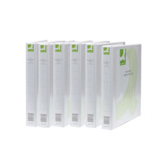 View more details about Q-Connect Presentation 25mm 2D Ring Binder A4 White (Pack of 6)
