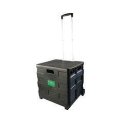 View more details about VFM Folding Container Trolley With Lid Black/Grey