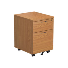 View more details about First H580mm Nova Oak 2 Drawer Mobile Pedestal