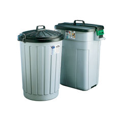 View more details about Addis Dustbin Round 90 Litre Grey With Black Lid